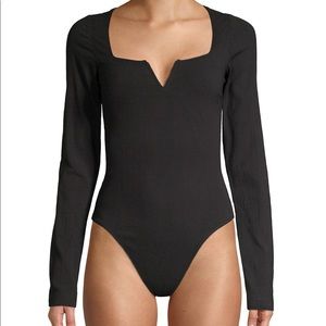 Free People Tops - NEW Free People Black Long Sleeve Thong Bodysuit Free People Tops - NEW Free People Black Long Sleeve Thong Bodysuit
